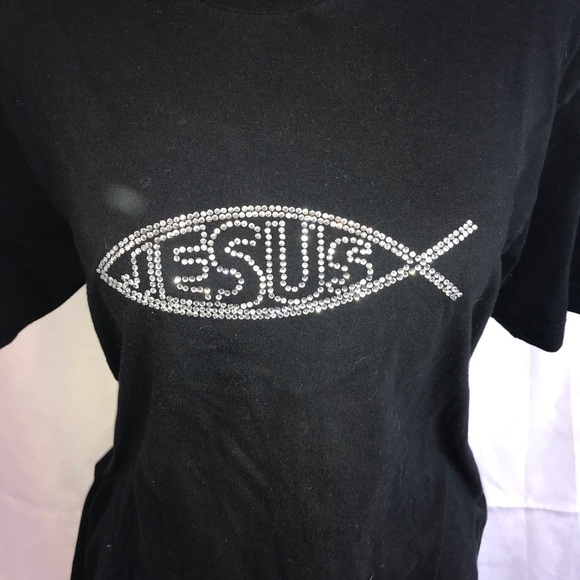 American apparel black t shirt Jesús - Picture 2 of 5